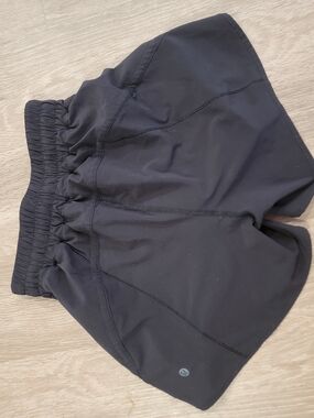 lululemon athletica Black Elastic-Waist Athletic Shorts